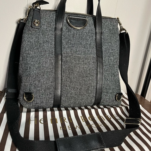 Henri Bendel Black and Gray Briefcase - Picture 2 of 6